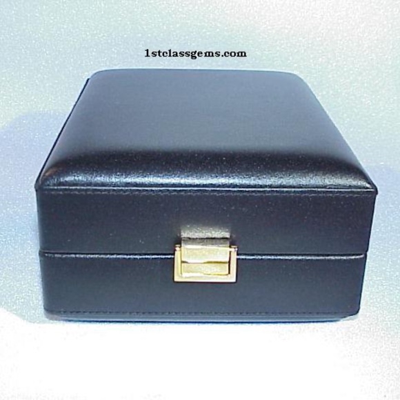 FINAL SALE PRICE Wolf Designs 4 Pc. Black Leather Watch Case - Picture 1 of 5